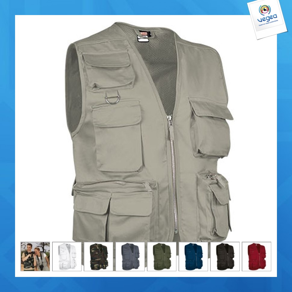 gilet reporter multipoches femme